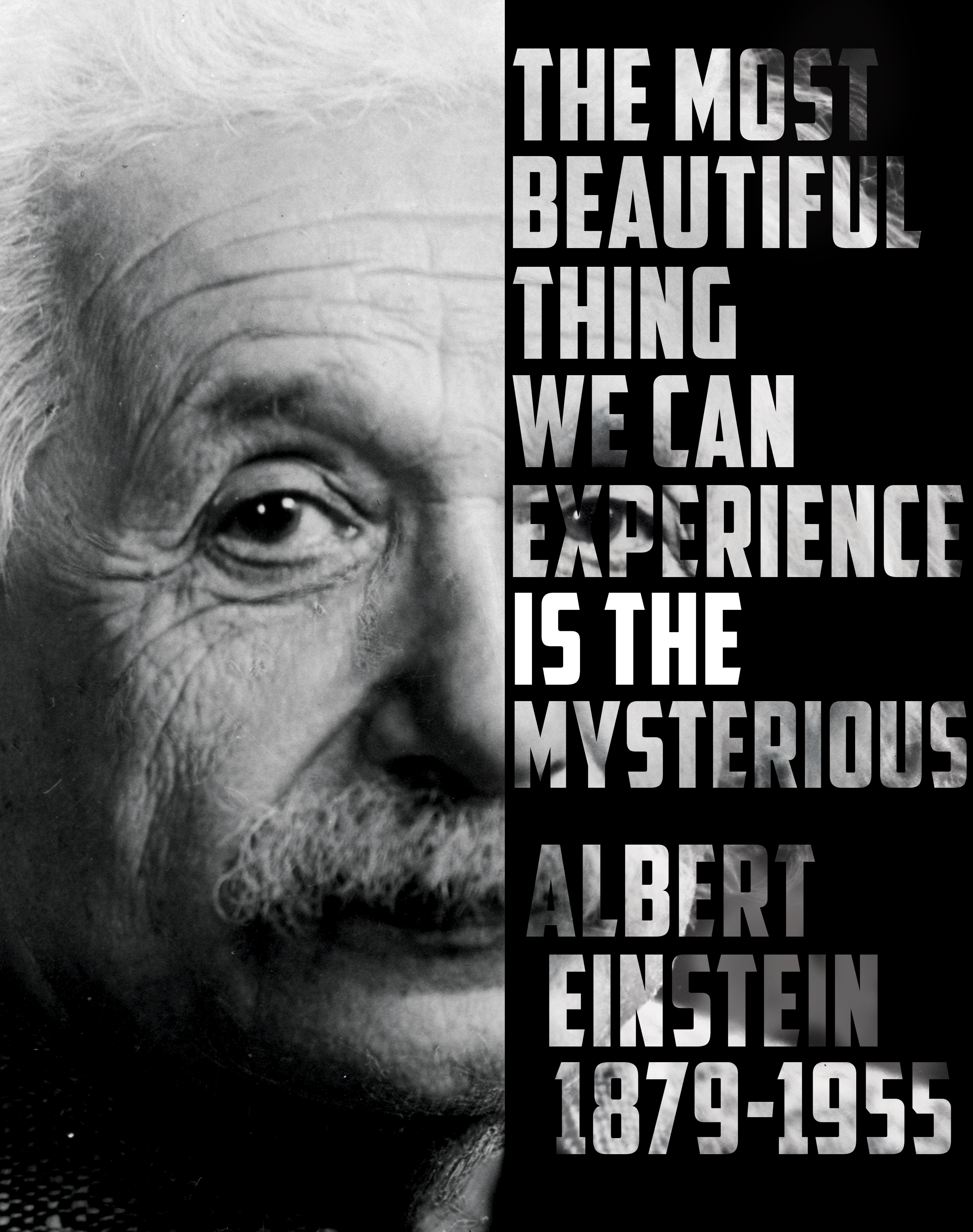 Albert Einstein Typography Poster